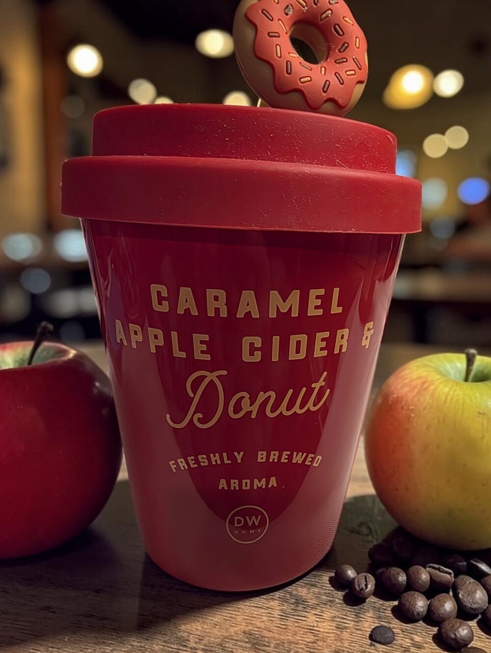 DW Home Red Caramel Apple Cider & Donut Scented Candle